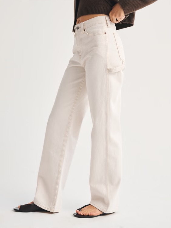 Abercrombie & Fitch Cream Carpenter Chinos